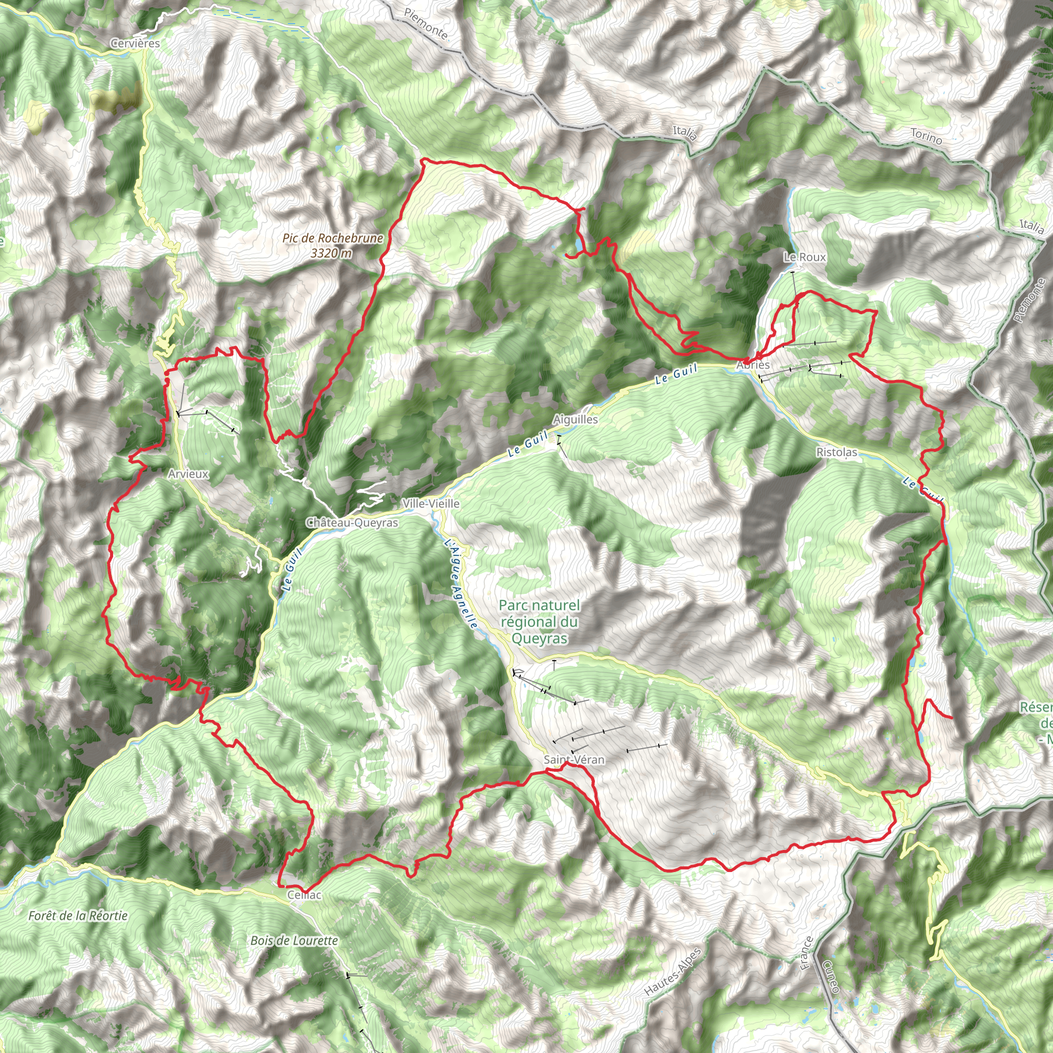 Queyras Tour mobile static map