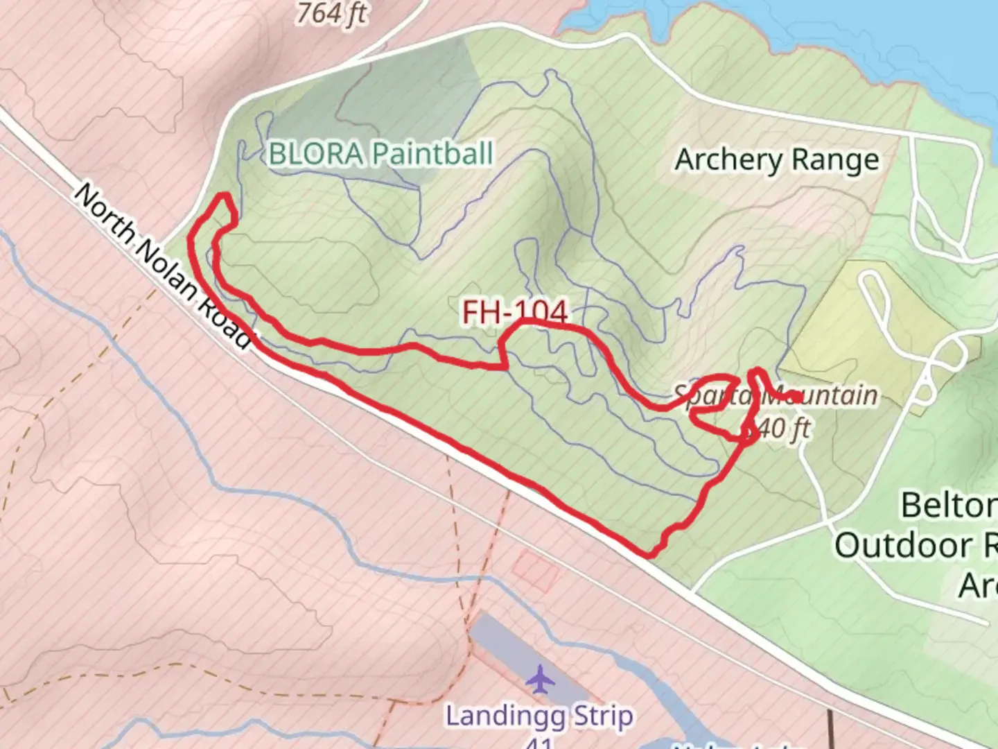 An image depicting the trail Sparta Mountain Loop and its surrounding area.