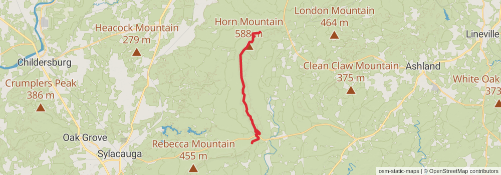 American Perimeter Trail - The South Primary stage 71 Map
