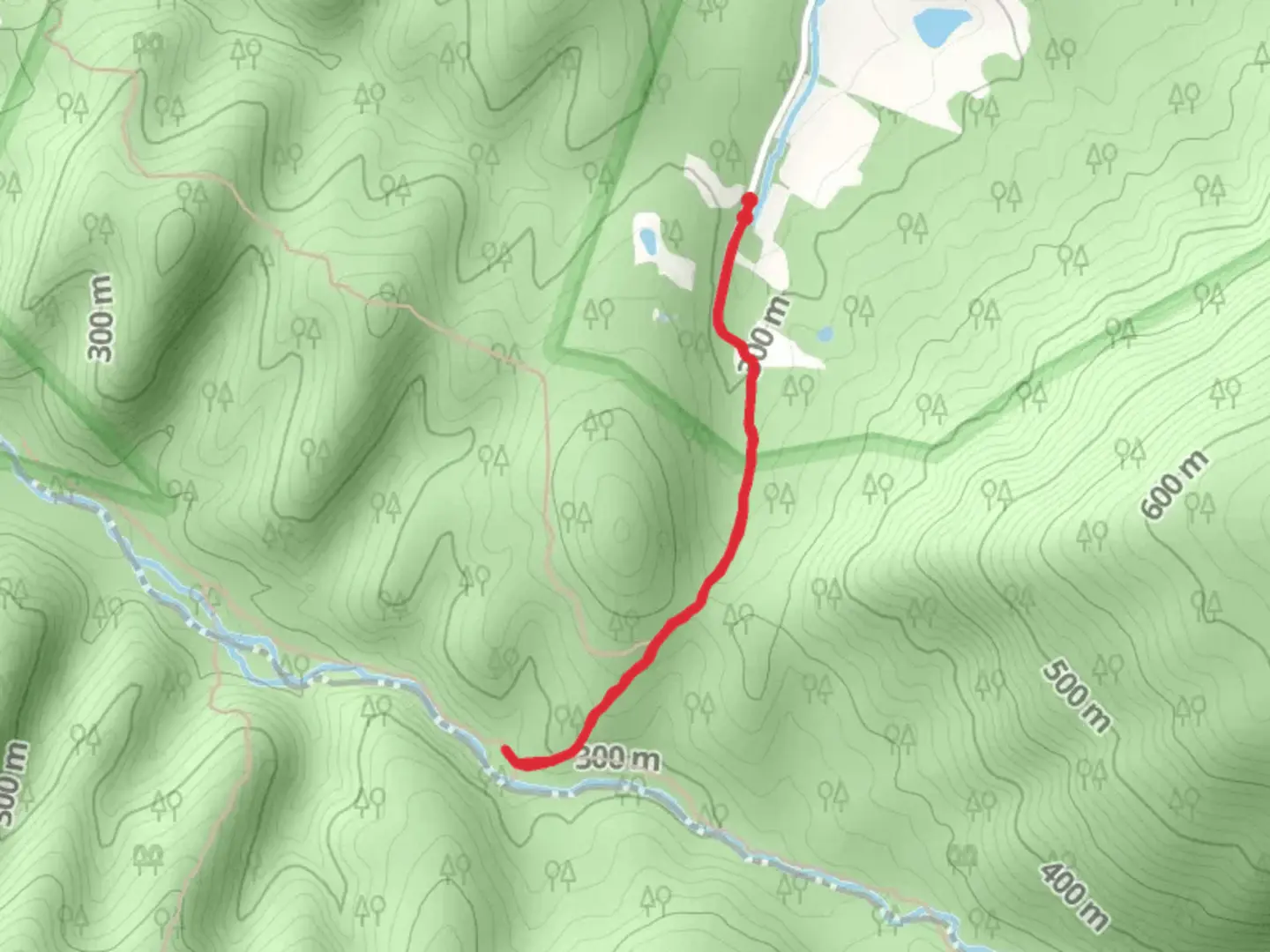 An image depicting the trail Thompson Hollow Trail and its surrounding area.