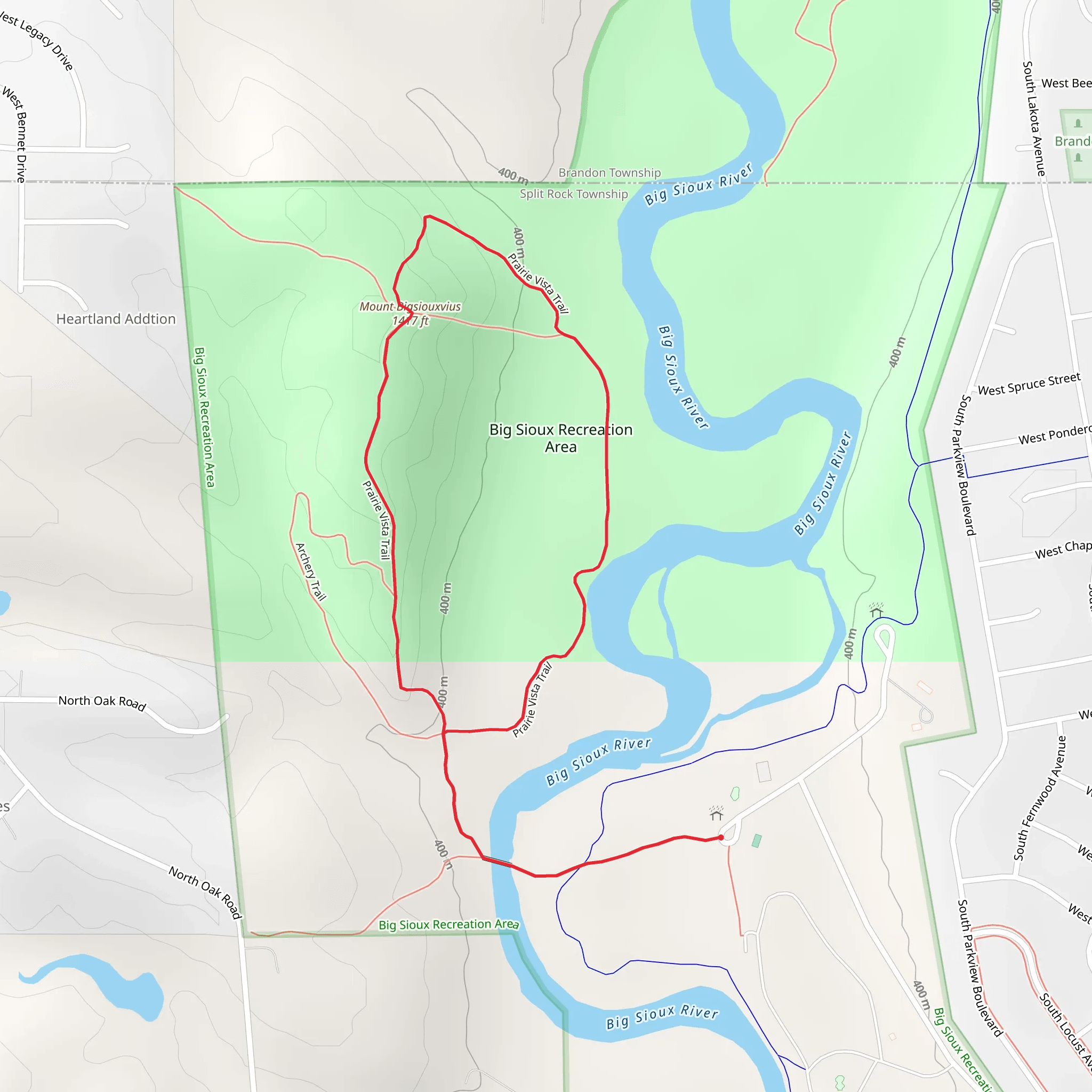 Prairie Vista Loop Trail mobile static map