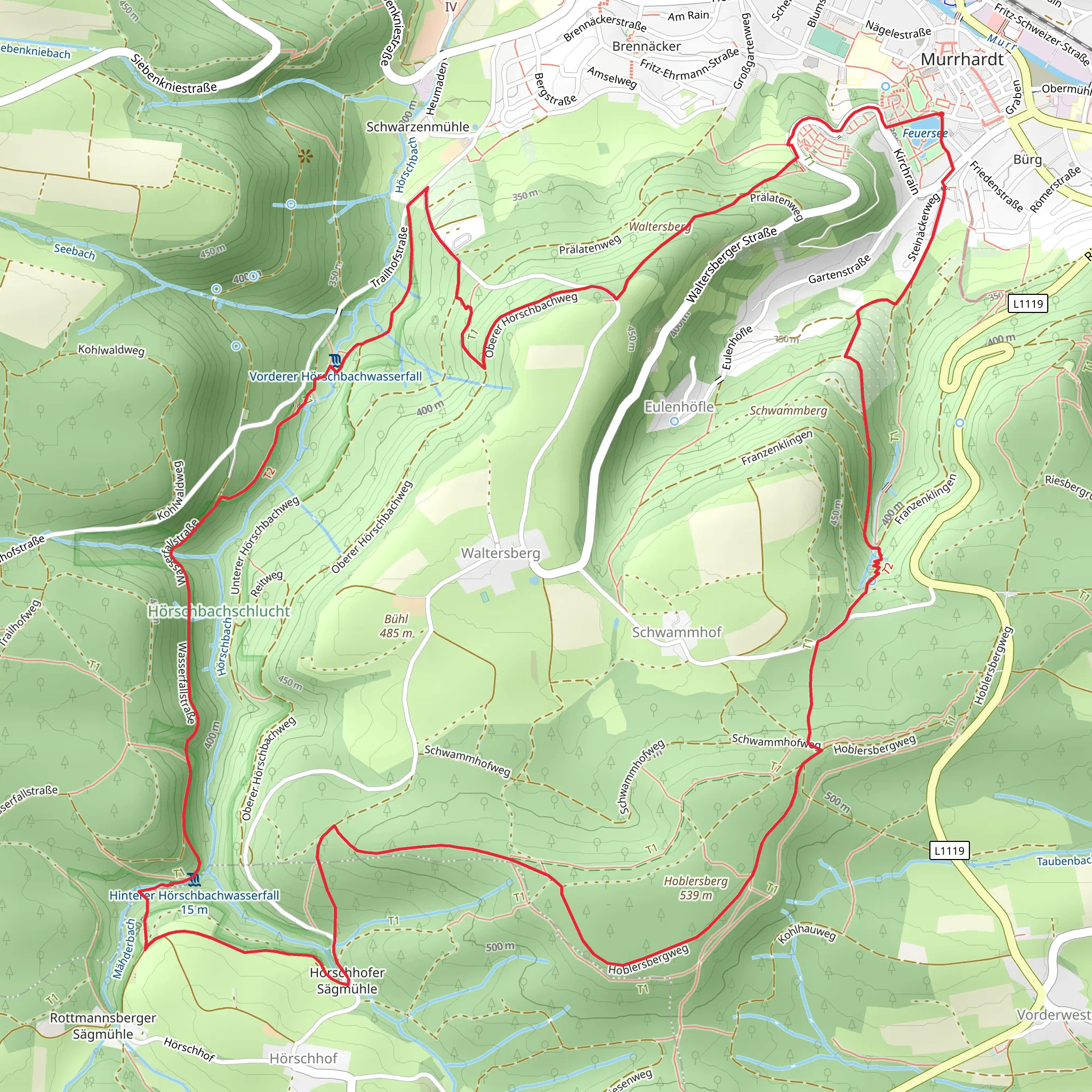 Feenspuren Waldklingen Loop mobile static map