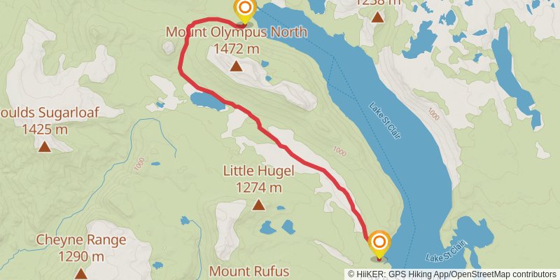 Cradle Mountain Huts Walk alt 3 Map