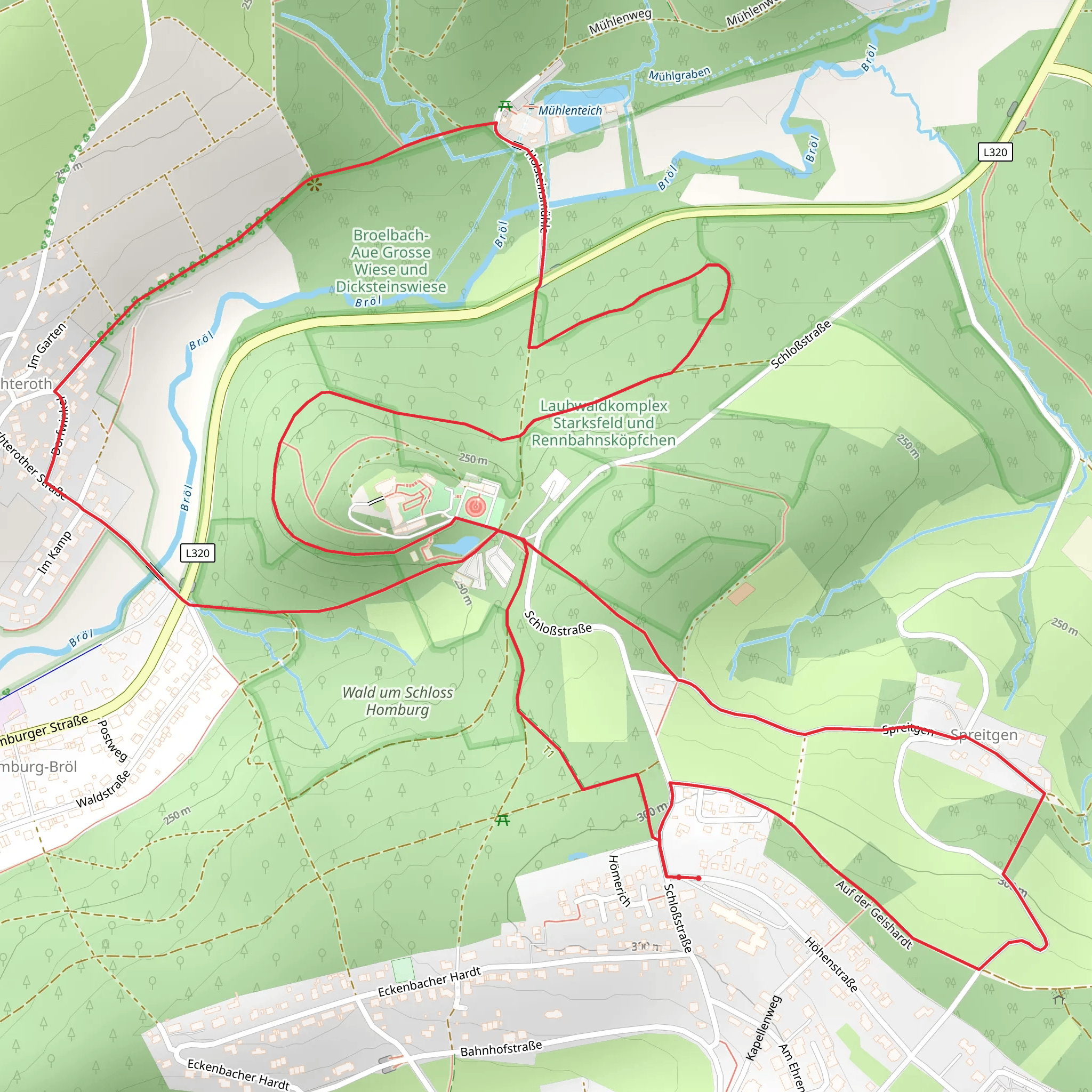 Klangpfad and Holsteinsmuehle Rundweg A1 mobile static map