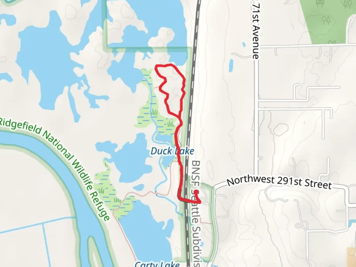 An image depicting the trail Oaks to Wetlands Loop Trail and its surrounding area.