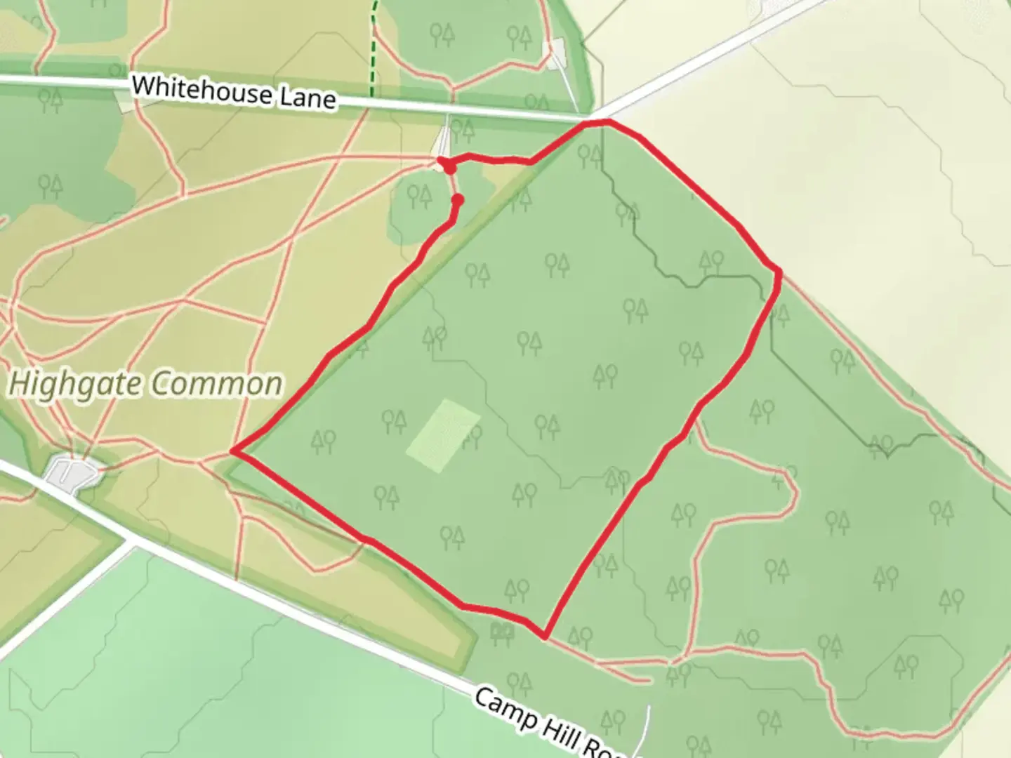 An image depicting the trail Mining Bee Trail and its surrounding area.