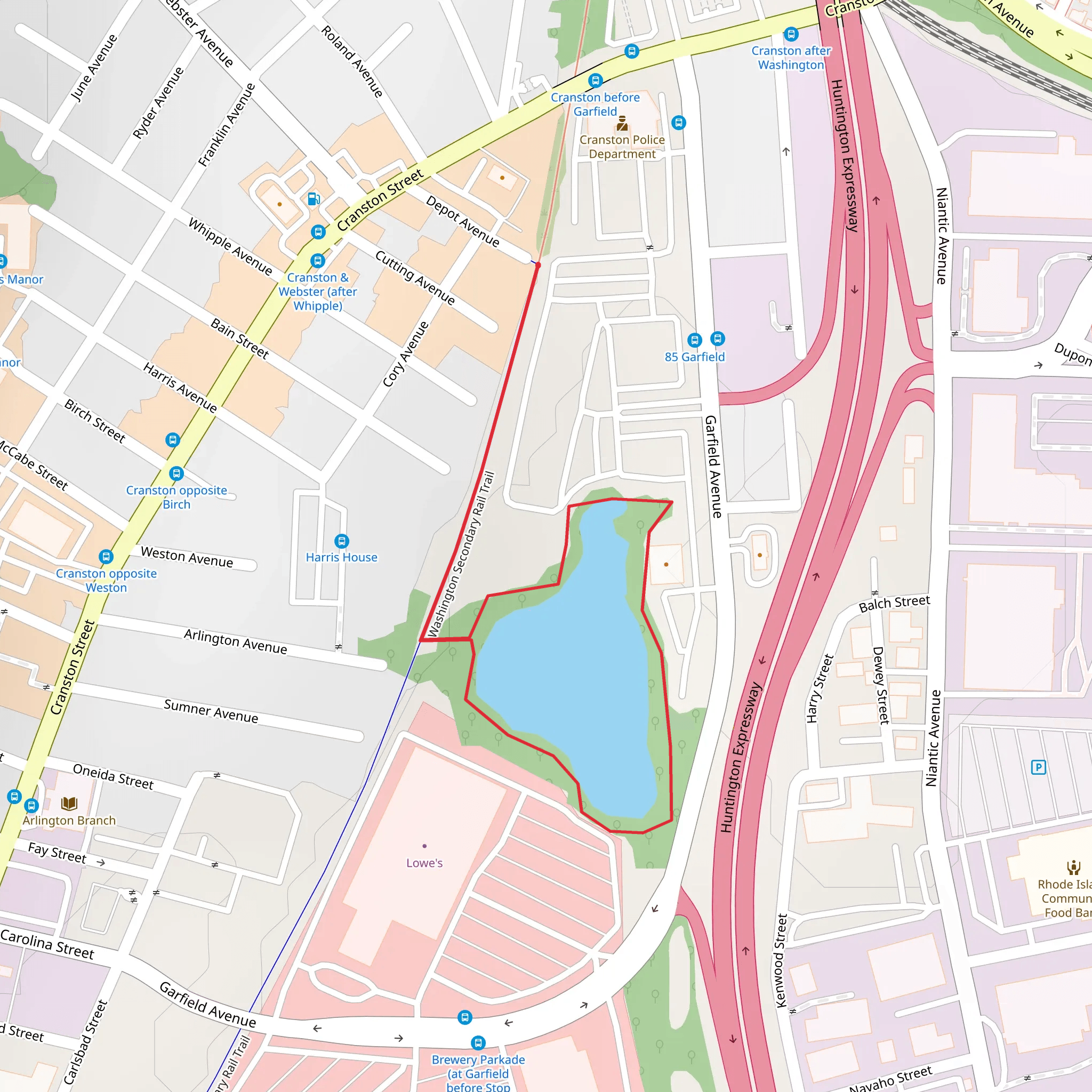 Washington Secondary Rail Trail and Grave Pit mobile static map