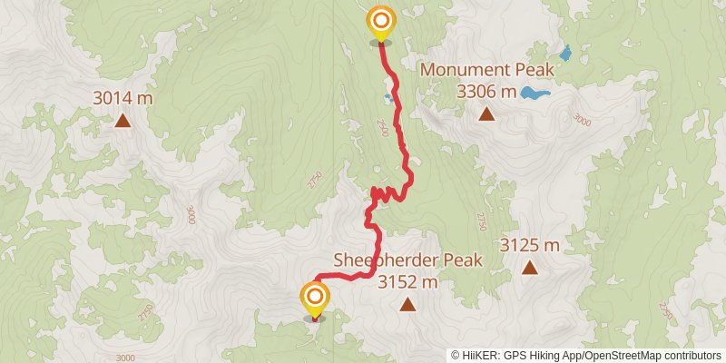 Buffalo Fork Trail stage 3 Map