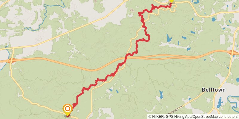 Pinhoti Trail stage 11 Map