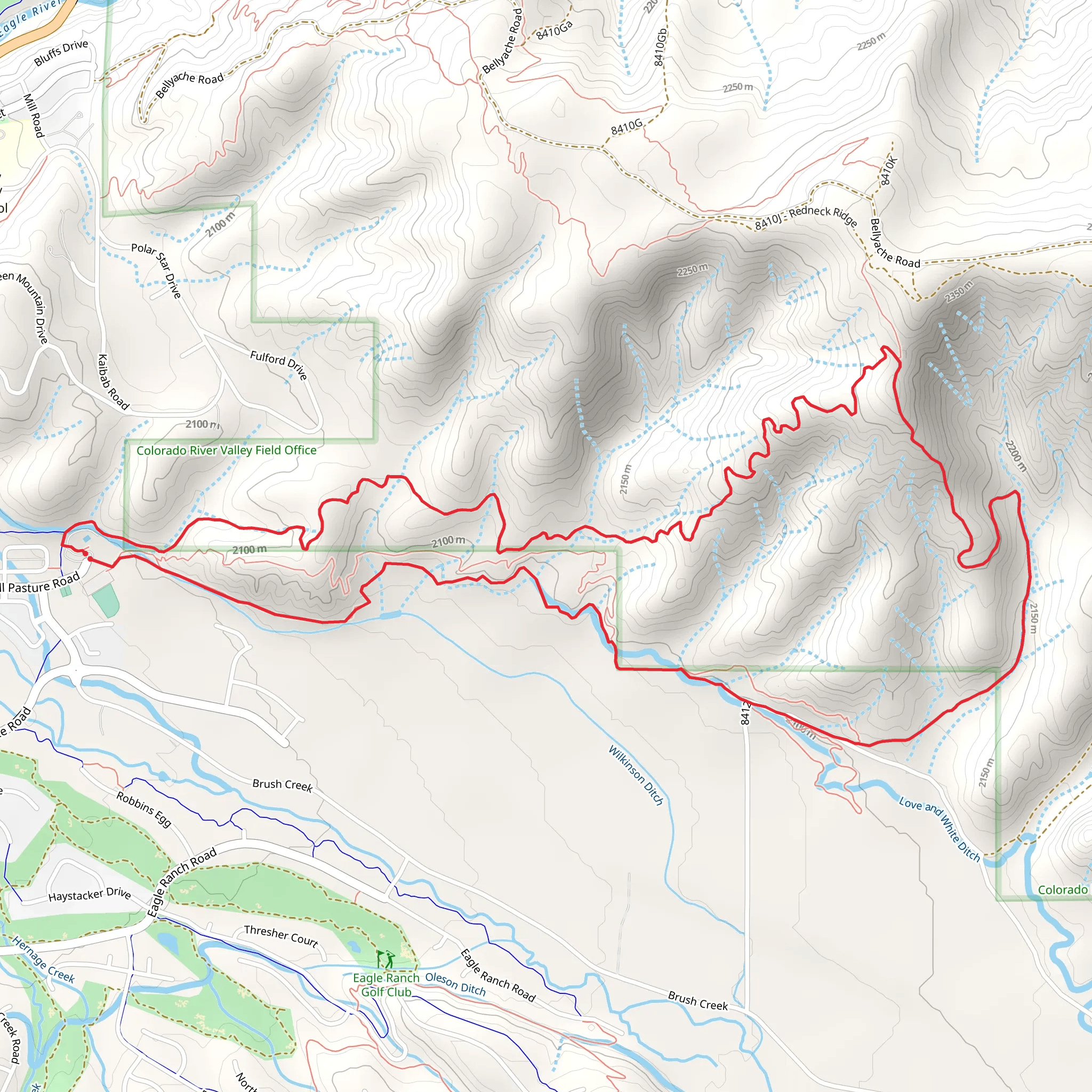 Haymaker and Pool and Ice Rink Loop mobile static map