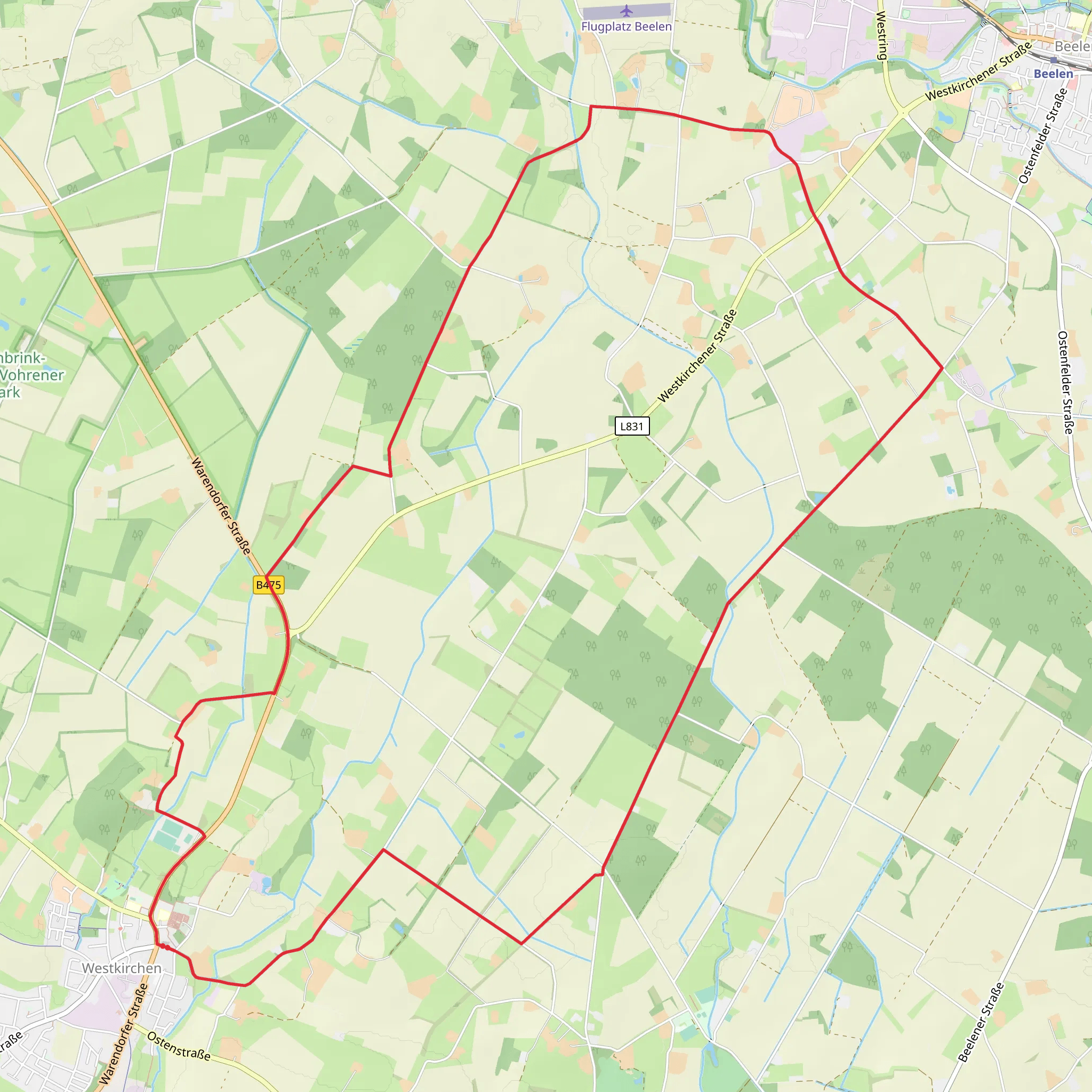 Westkirchen Loop mobile static map