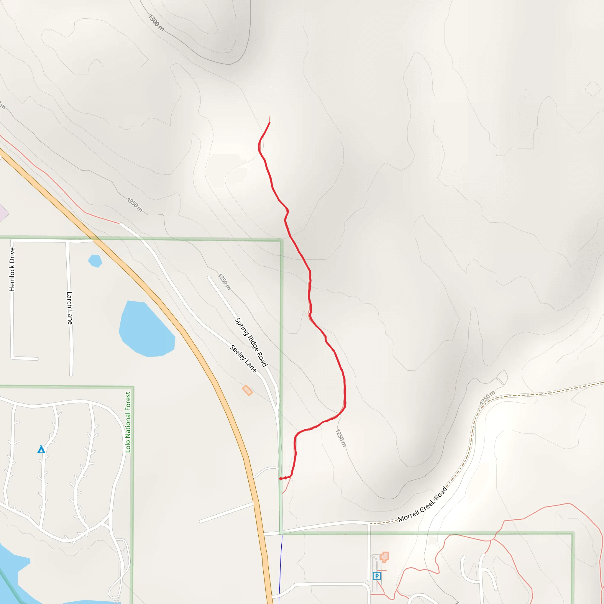 Community Hall Trail mobile static map