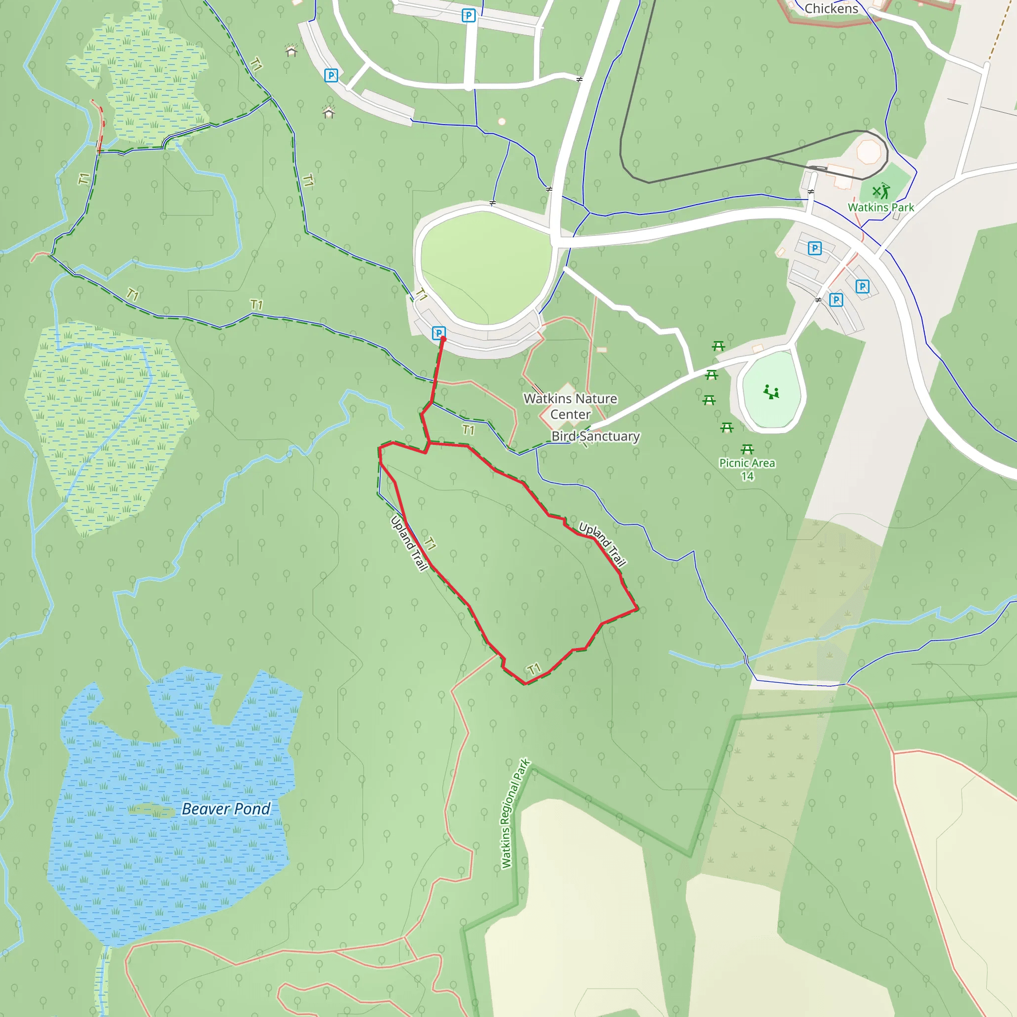 Upland Loop Trail mobile static map