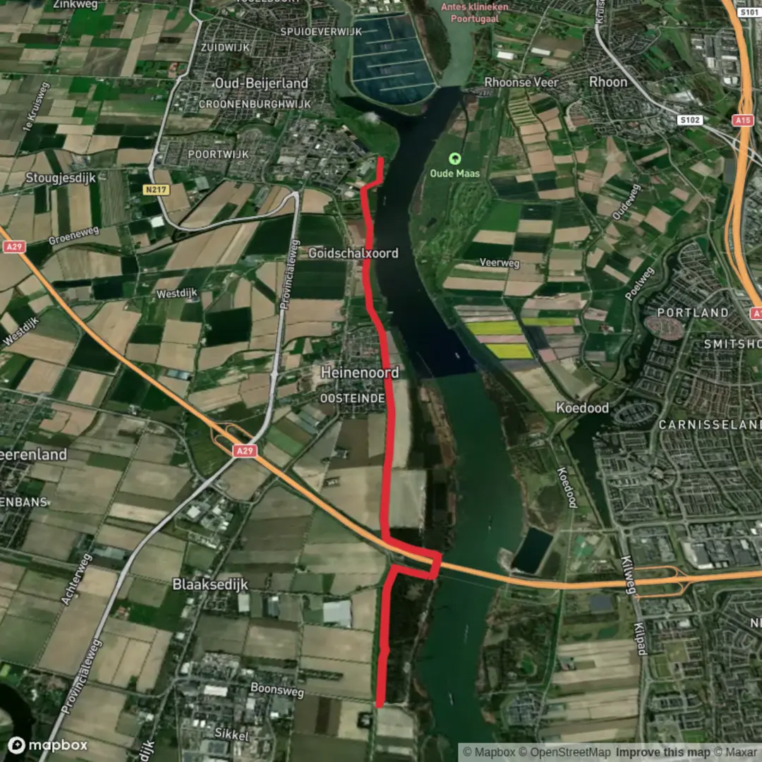An image depicting the trail Buitenzomerlanden to Zalmpad via Buitenpolderpad and its surrounding area.