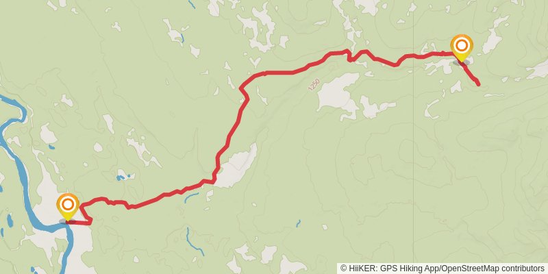 Akokala Creek Trail stage 2 Map