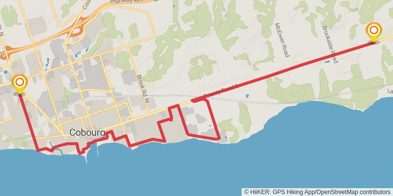 Waterfront Trail stage 19 Map
