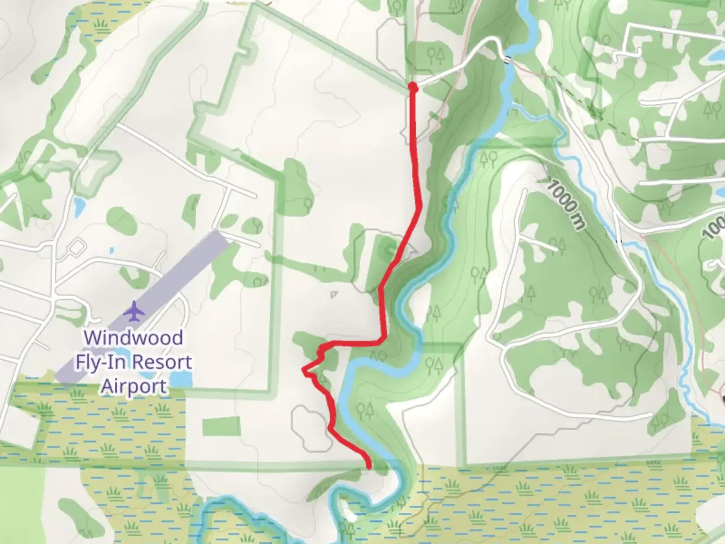 An image depicting the trail Farm View Out and Back and its surrounding area.
