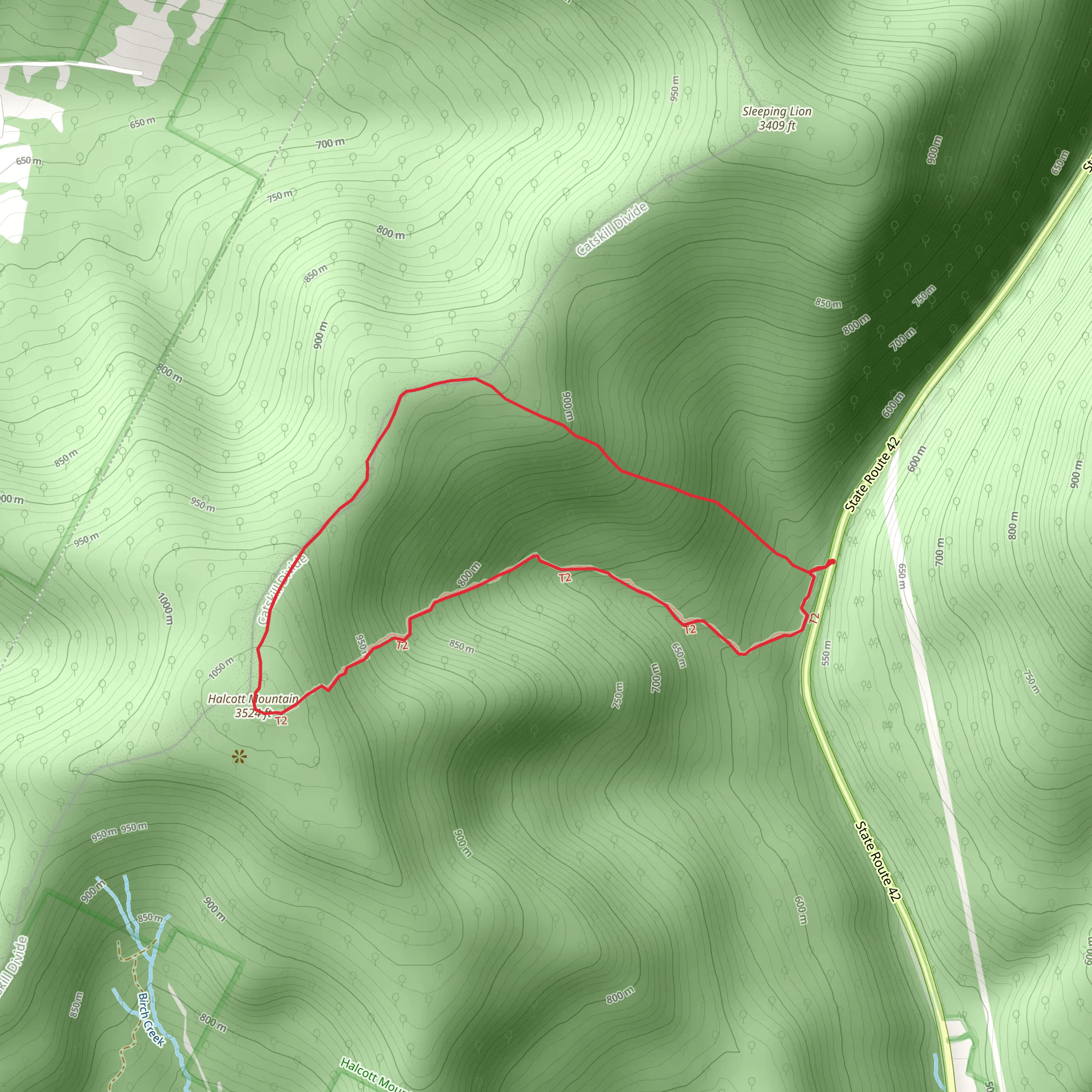 Halcott Mountain Herd Path Loop mobile static map