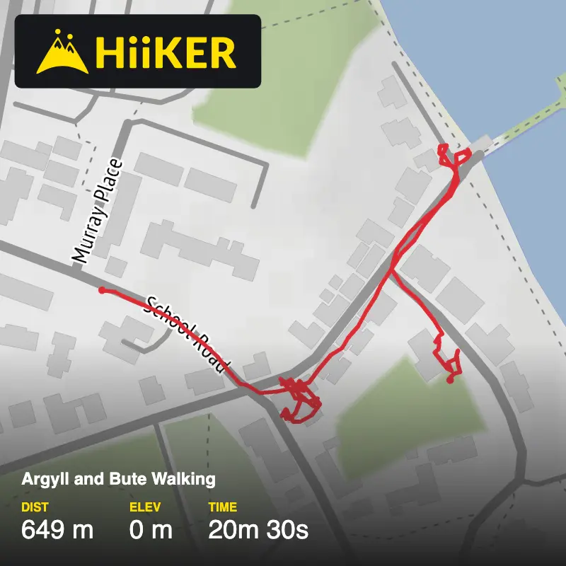 A map preview of the recording Argyll and Bute Walking.