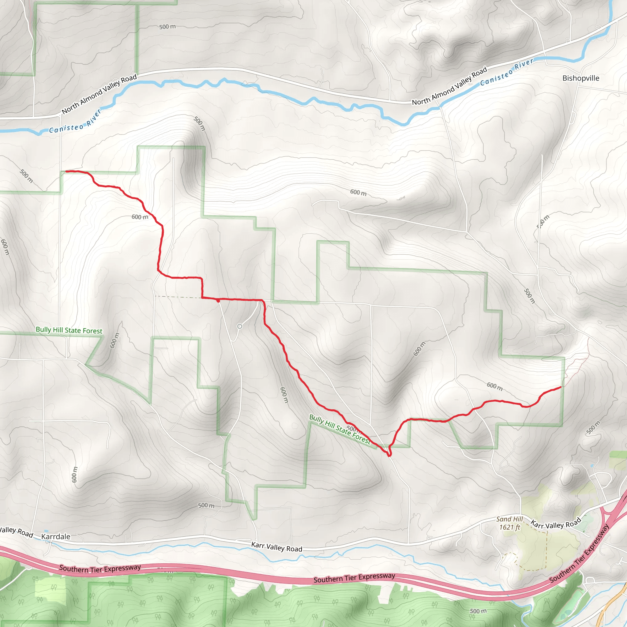 Finger Lakes - North Country Trail from Andrew Perry Road mobile static map