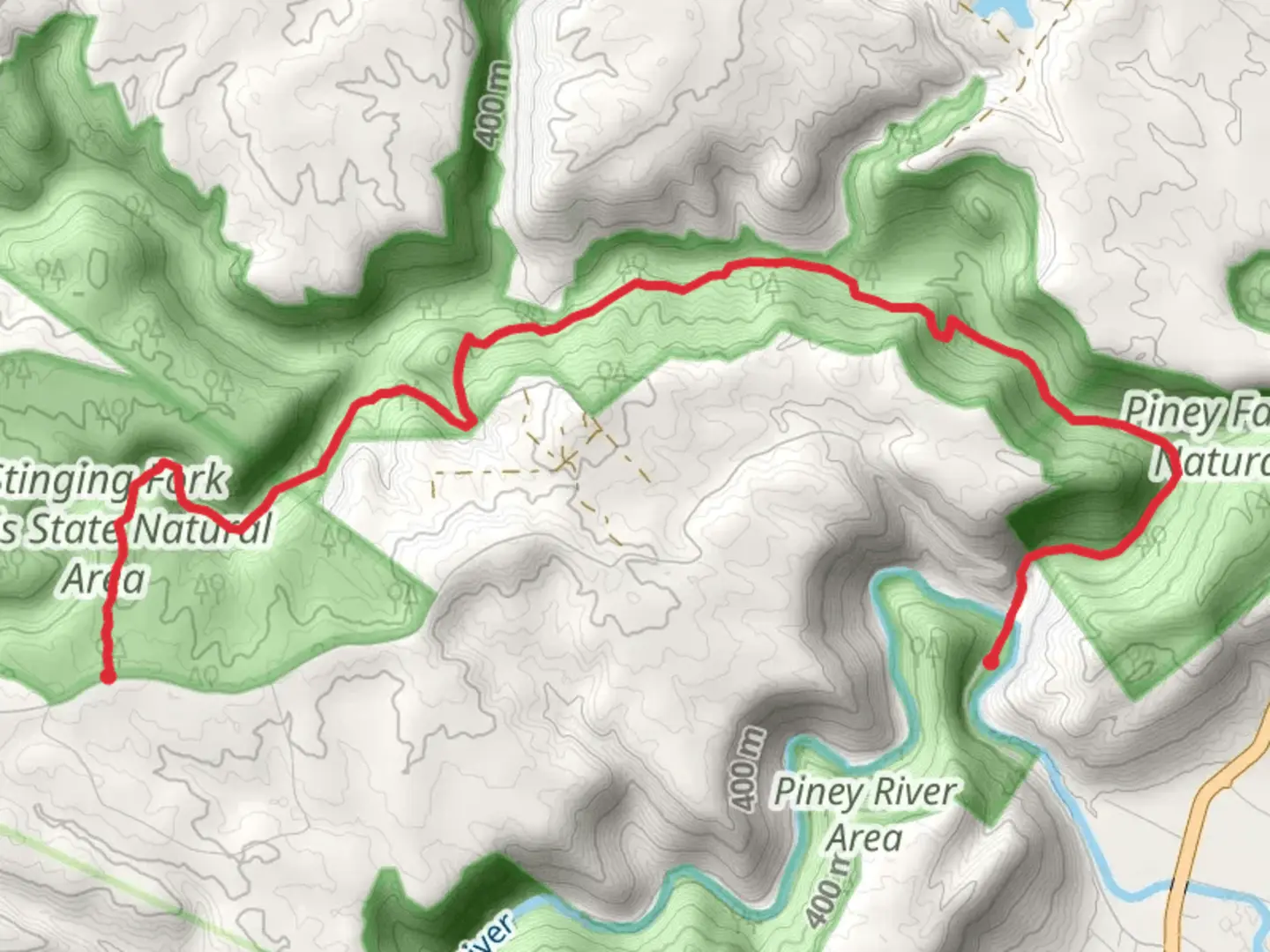 An image depicting the trail Soak creek via Great Eastern Trail and its surrounding area.