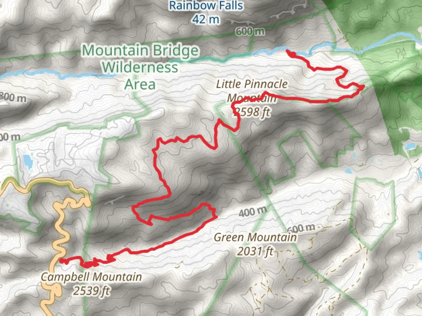 An image depicting the trail Pinnacle Pass Trail via Little Pinnacle Mountain and its surrounding area.
