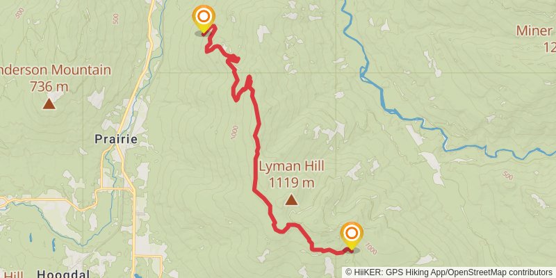 Pacific Northwest Trail stage 37 Map