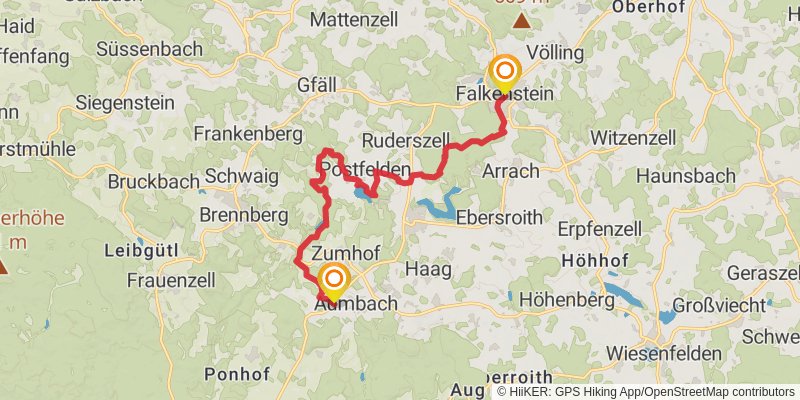 Goldsteig stage 35 Map