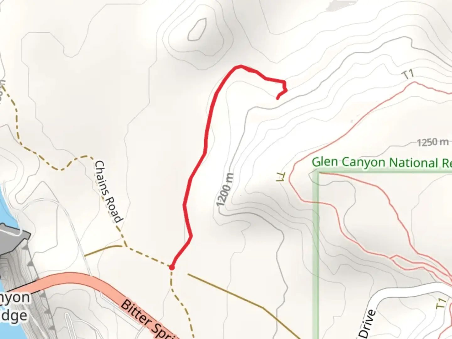 An image depicting the trail Hanging Gardens Trail and its surrounding area.