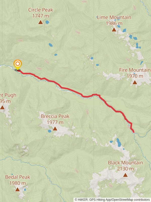 White Chuck - Upper White Chuck Trail mobile static map