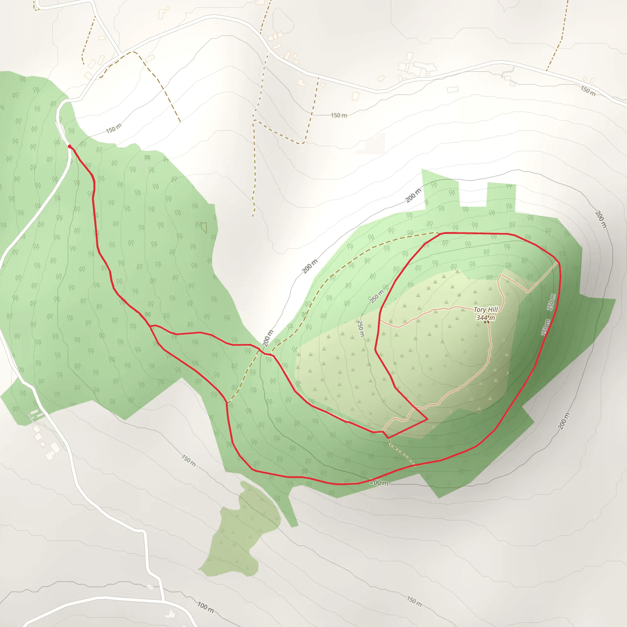 Tory Hill - Sliabh Greine Loop mobile static map