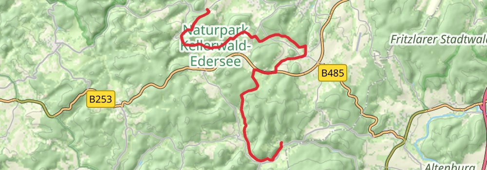 Kellerwaldsteig stage 5 Map