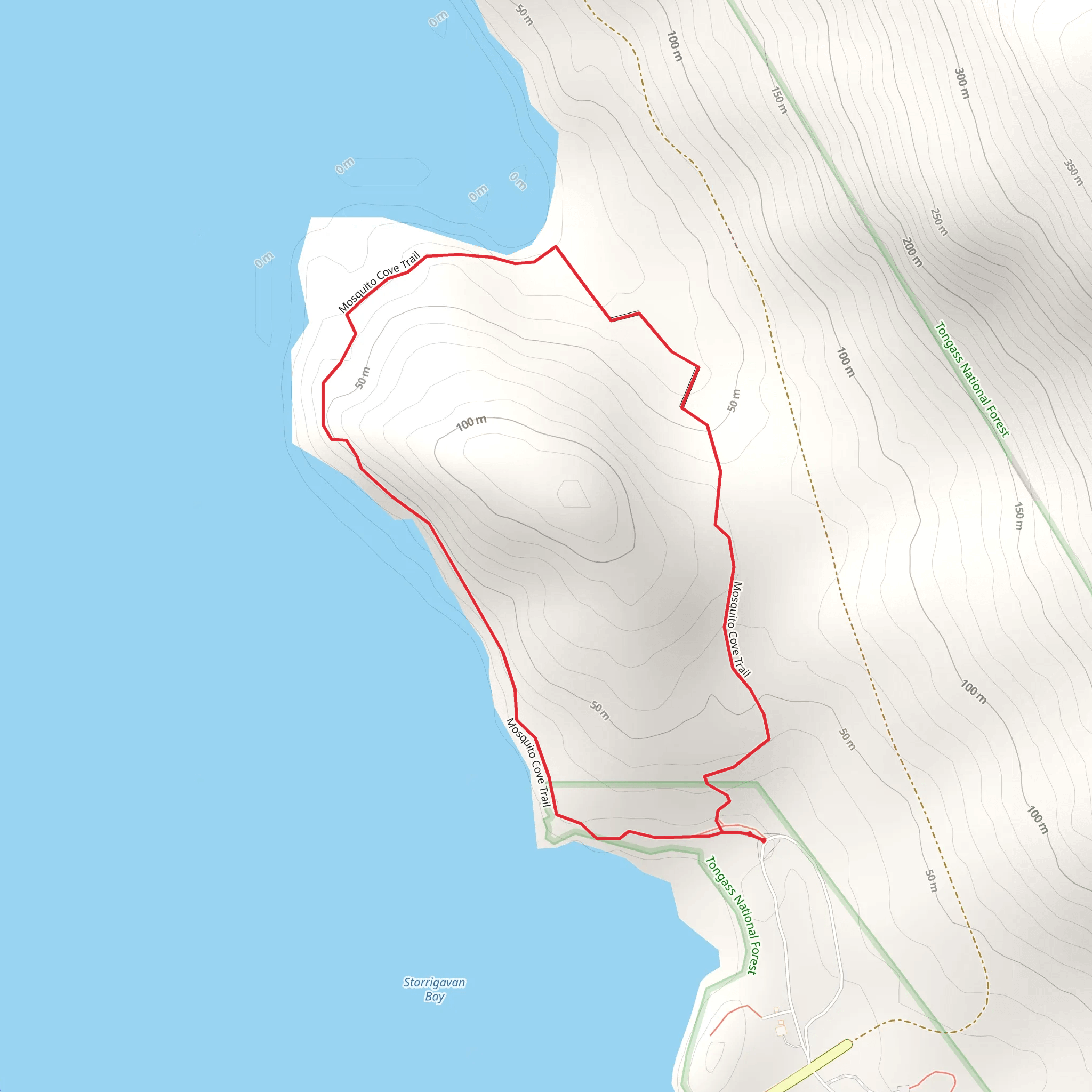 Mosquito Cove Trail mobile static map