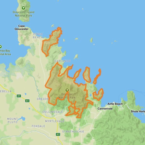 Dryander National Park mobile static map
