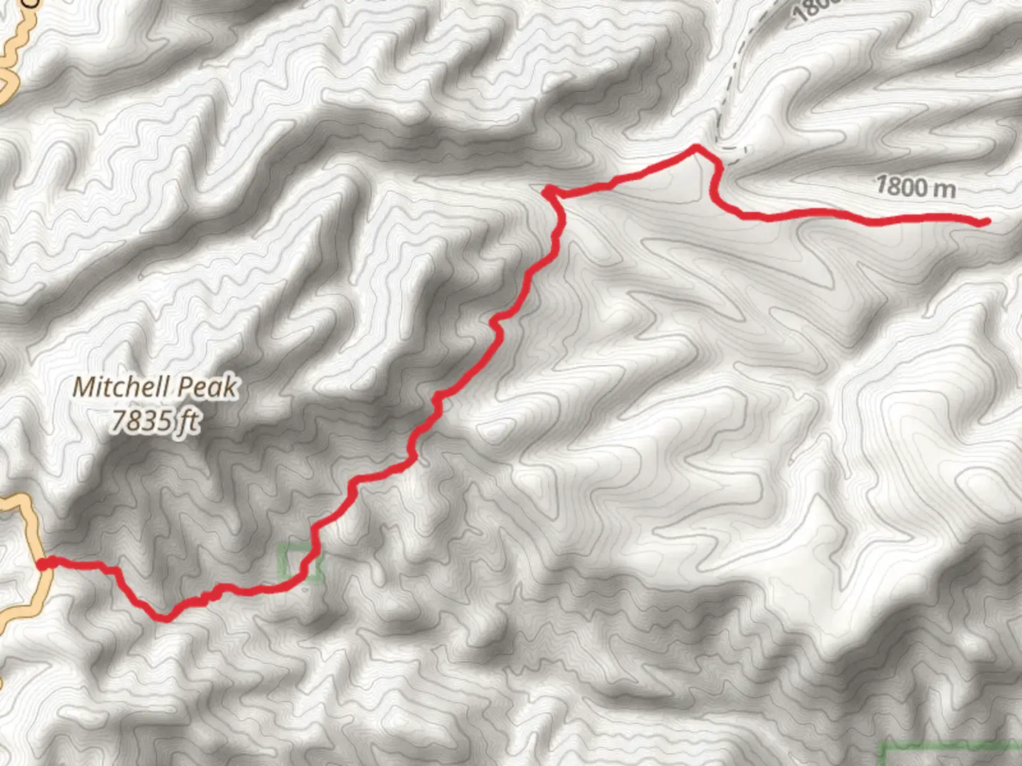 An image depicting the trail Yellowjacket Trail via HL Canyon Trail and its surrounding area.