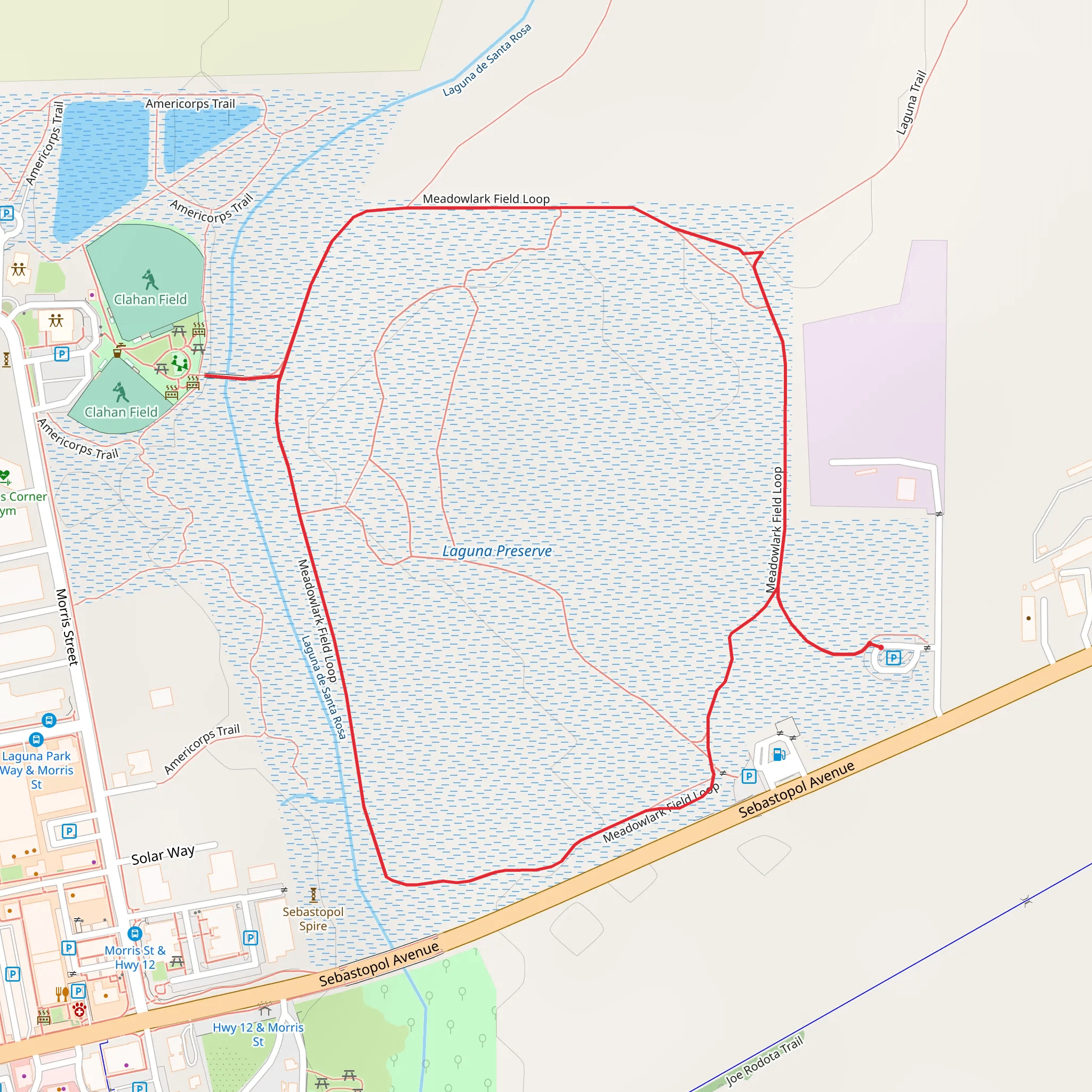 Laguna Youth Park Loop mobile static map