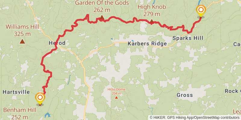 American Discovery Trail - South stage 19 Map