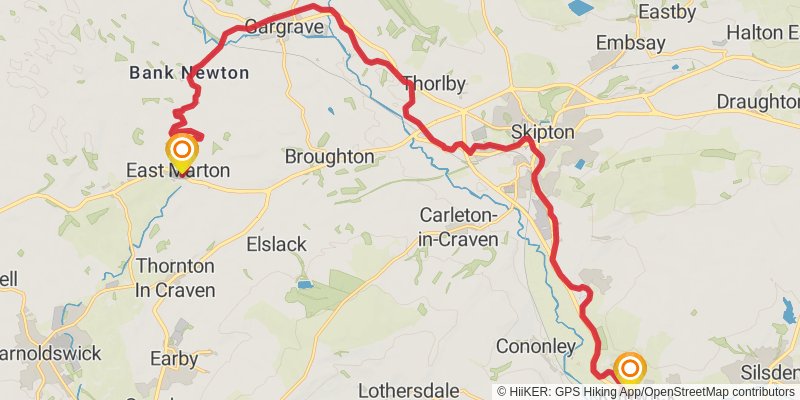 Leeds and Liverpool Canal Walk stage 3 Map