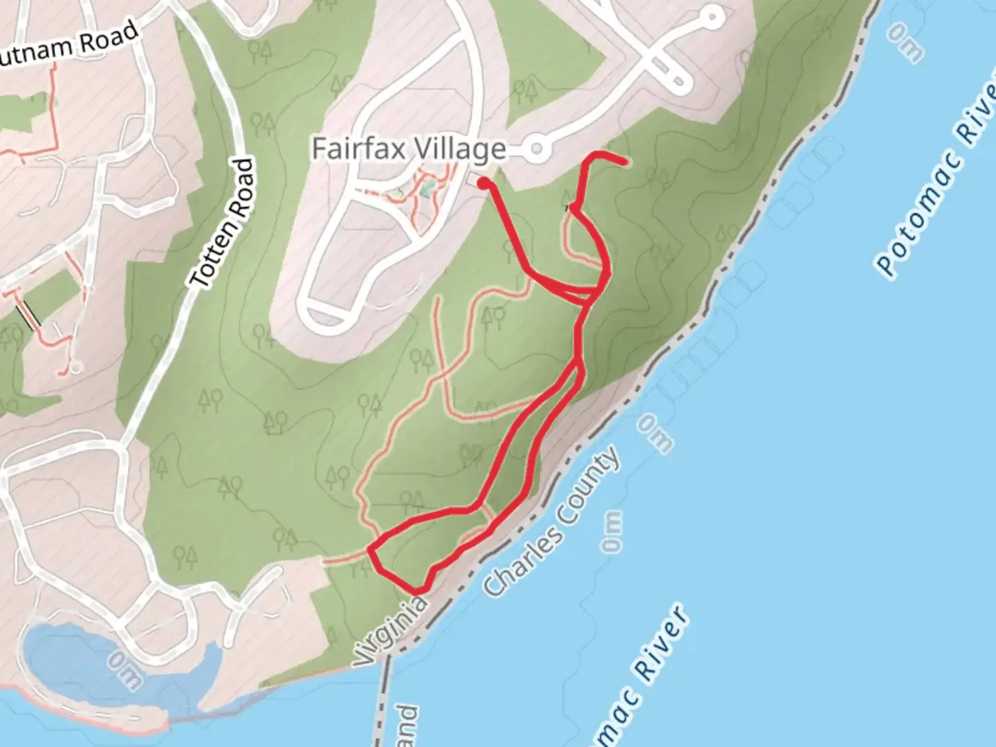 An image depicting the trail Belvoir Ruins Short Loop Trail and its surrounding area.