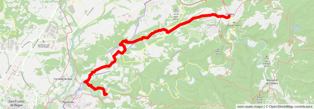 Calders River Trail PR C 197 stage 2 Map