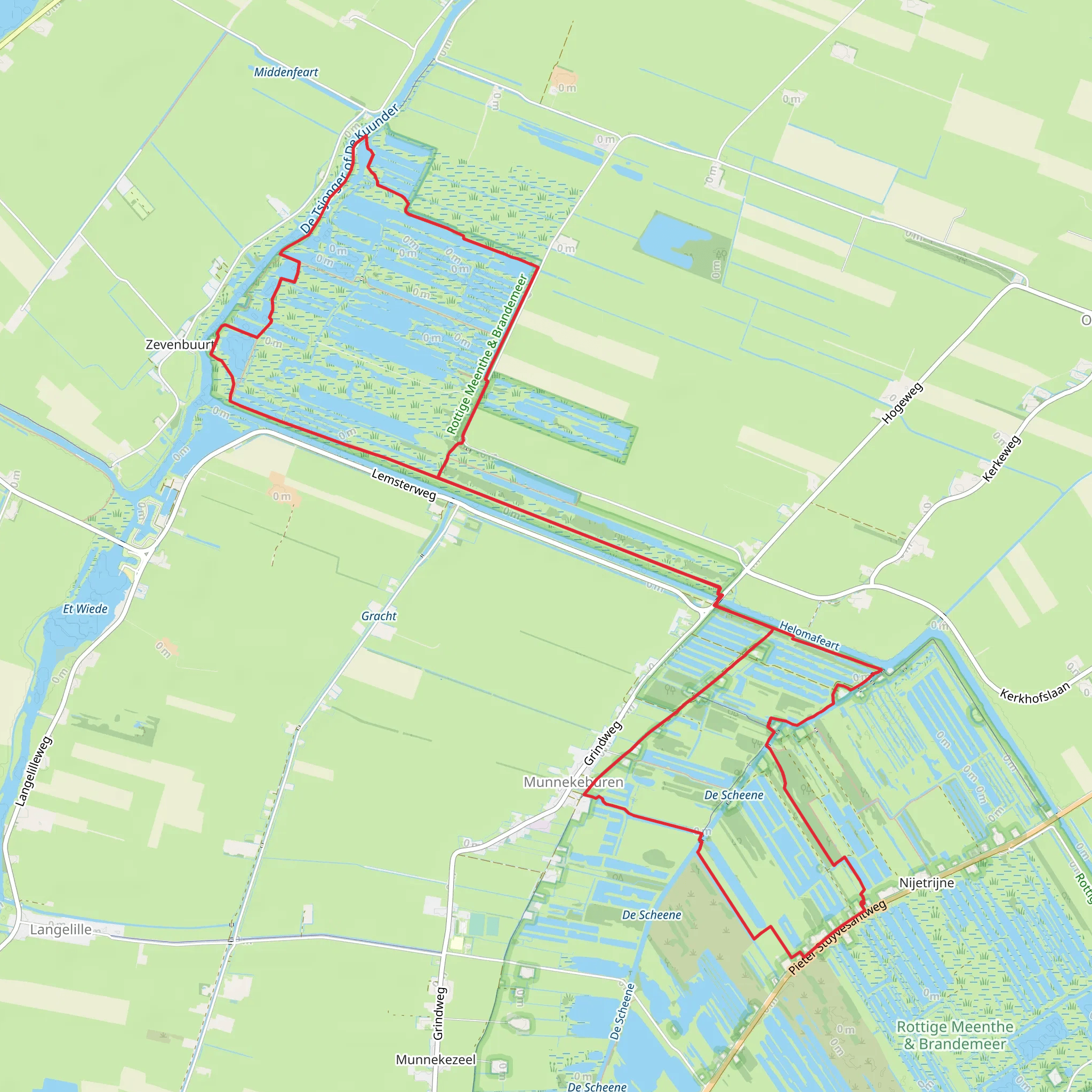 Oldelamerbrug and Jonkers of Helomavaort via Voetpad mobile static map