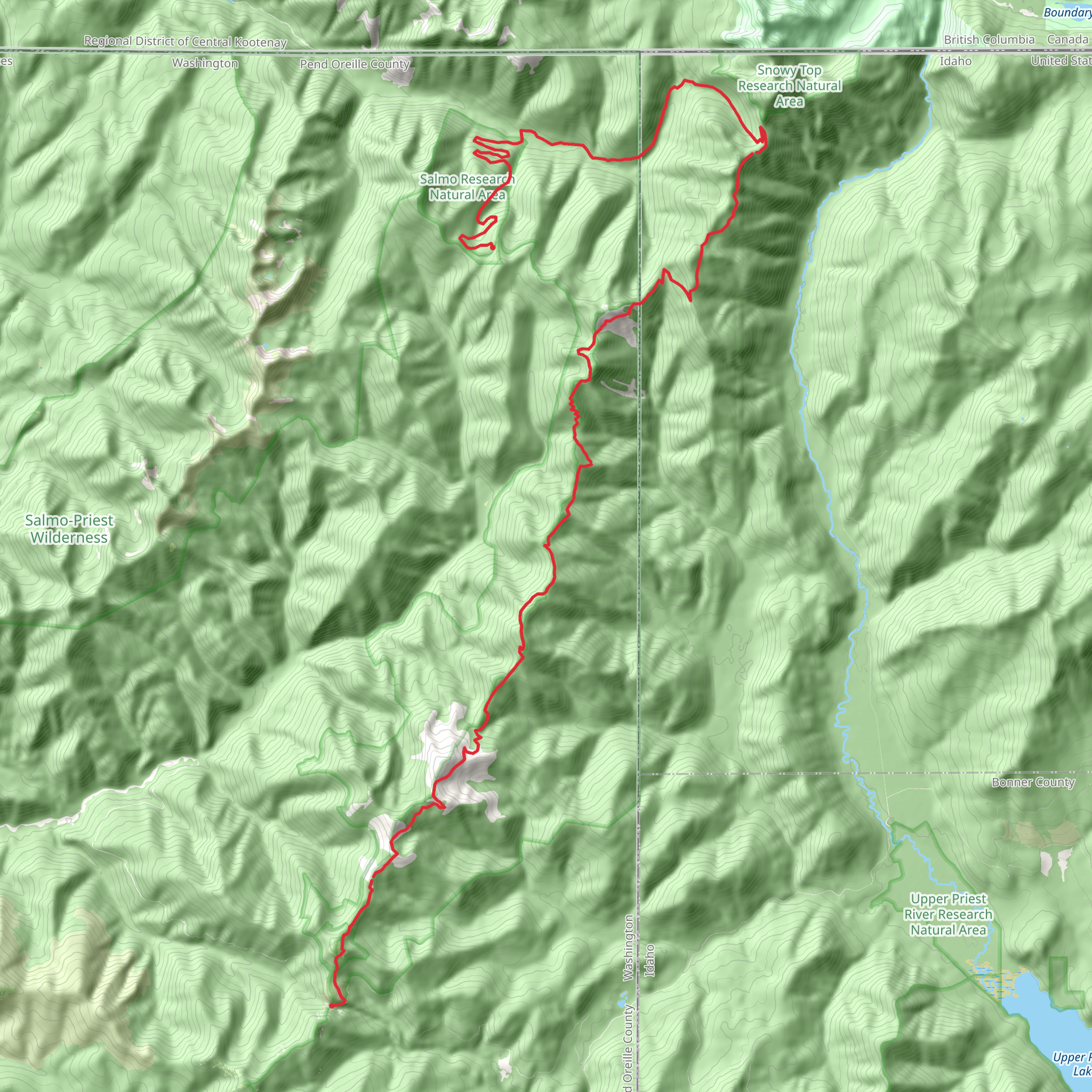 Salmo - Shedroof Traverse mobile static map