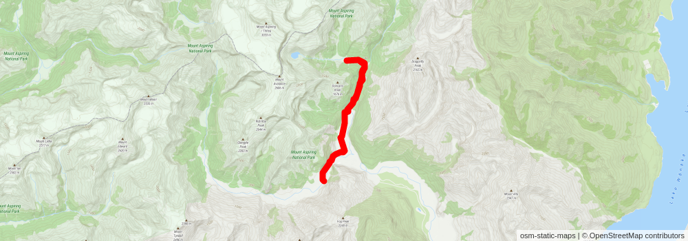 East Matukituki - Cameron Flat to Rock of Ages Biv stage 2 Map