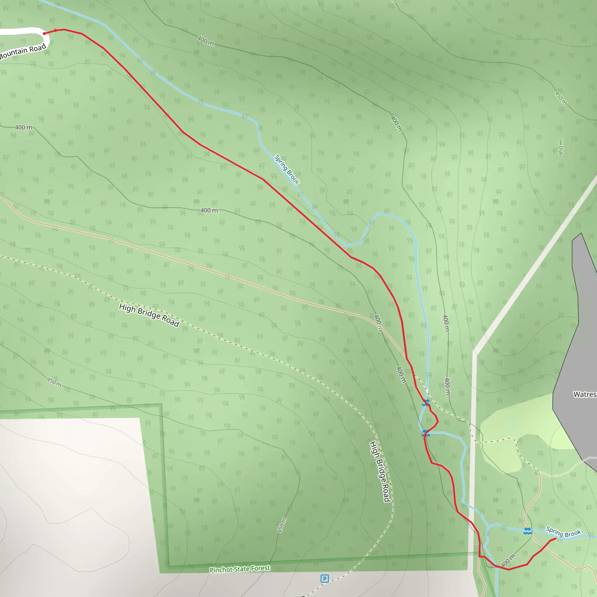 Spring Brook Trail mobile static map