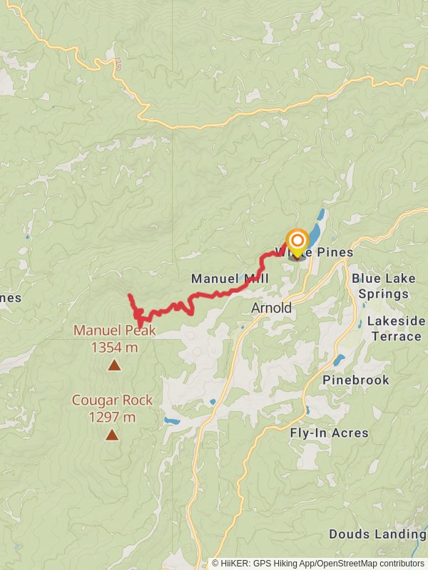 Arnold Rim Trail - White Pines Lake