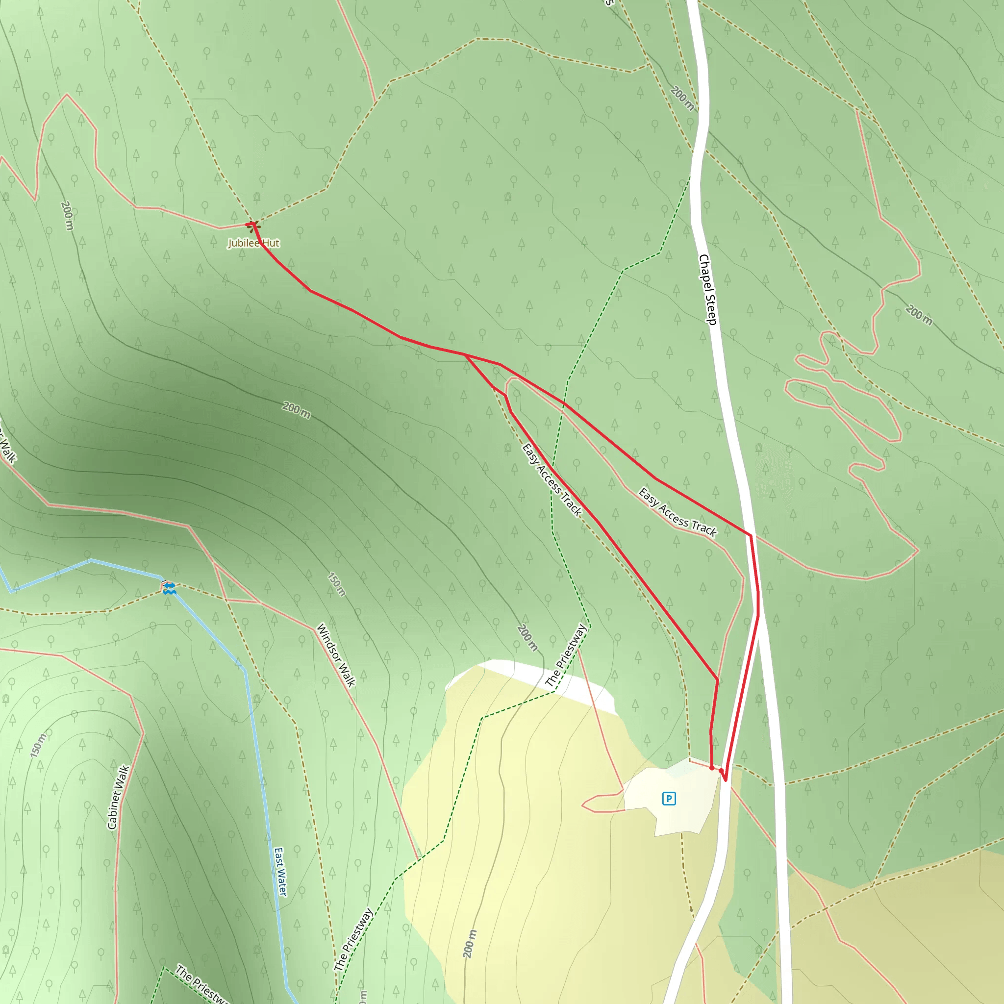 Easy Access Track and Webber's Post Wander mobile static map