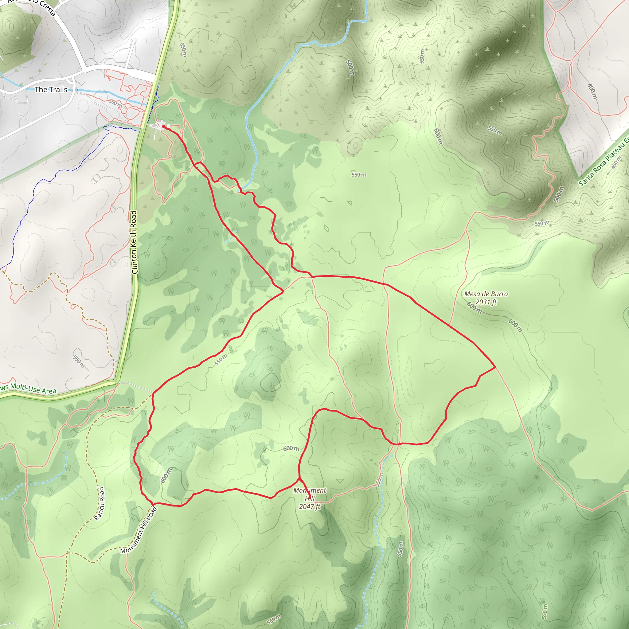 Waterline Road Loop mobile static map