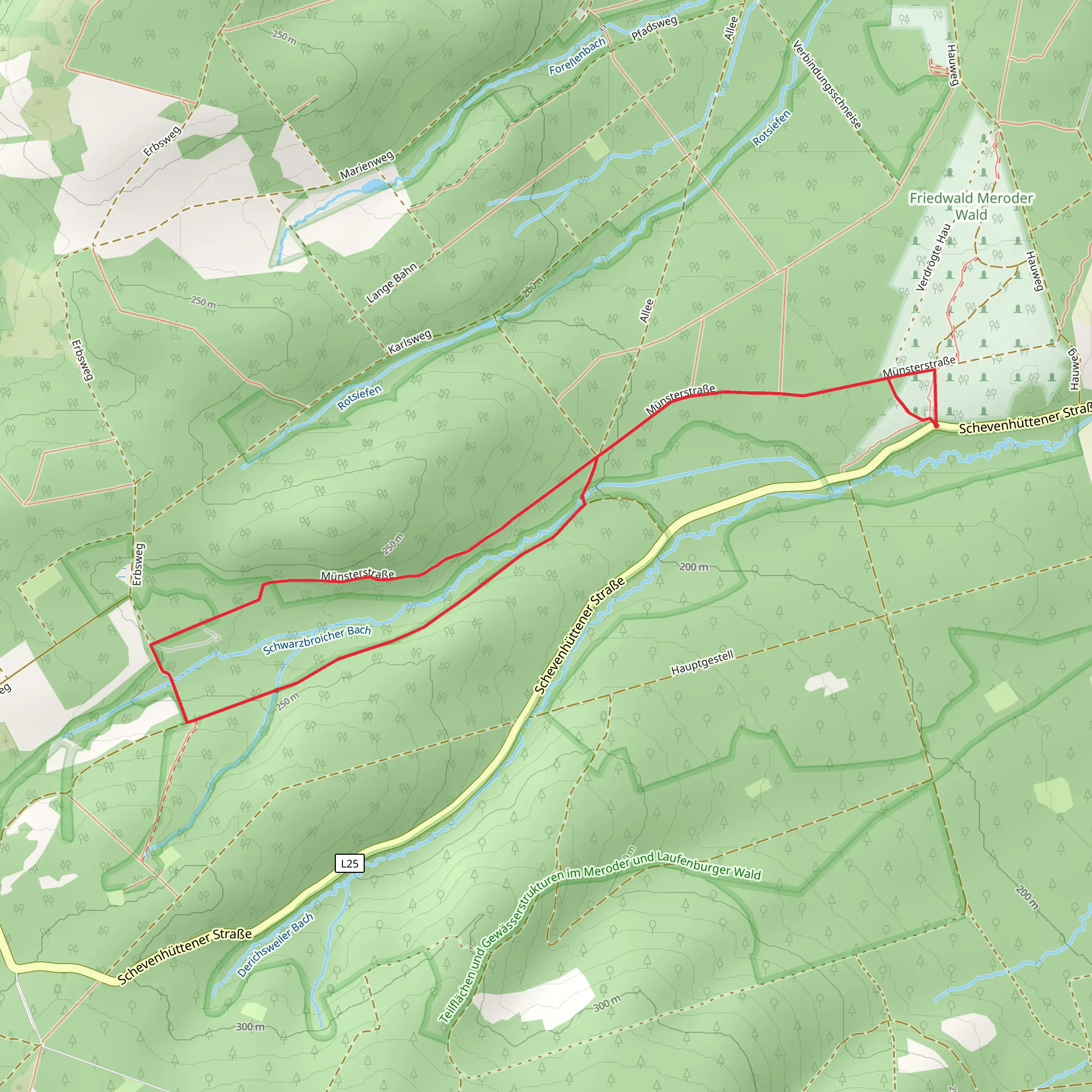 Klosterruine Schwarzenbroich Loop mobile static map