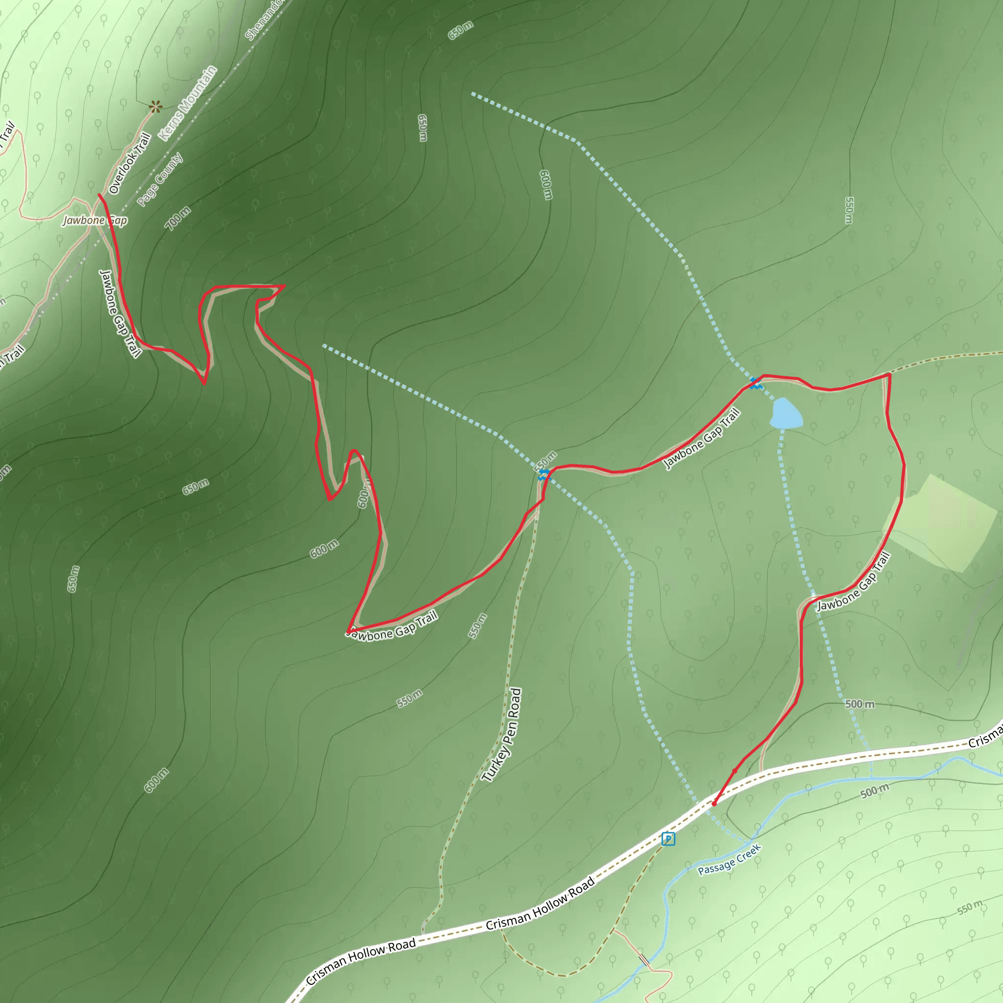 Jawbone Gap Trail mobile static map
