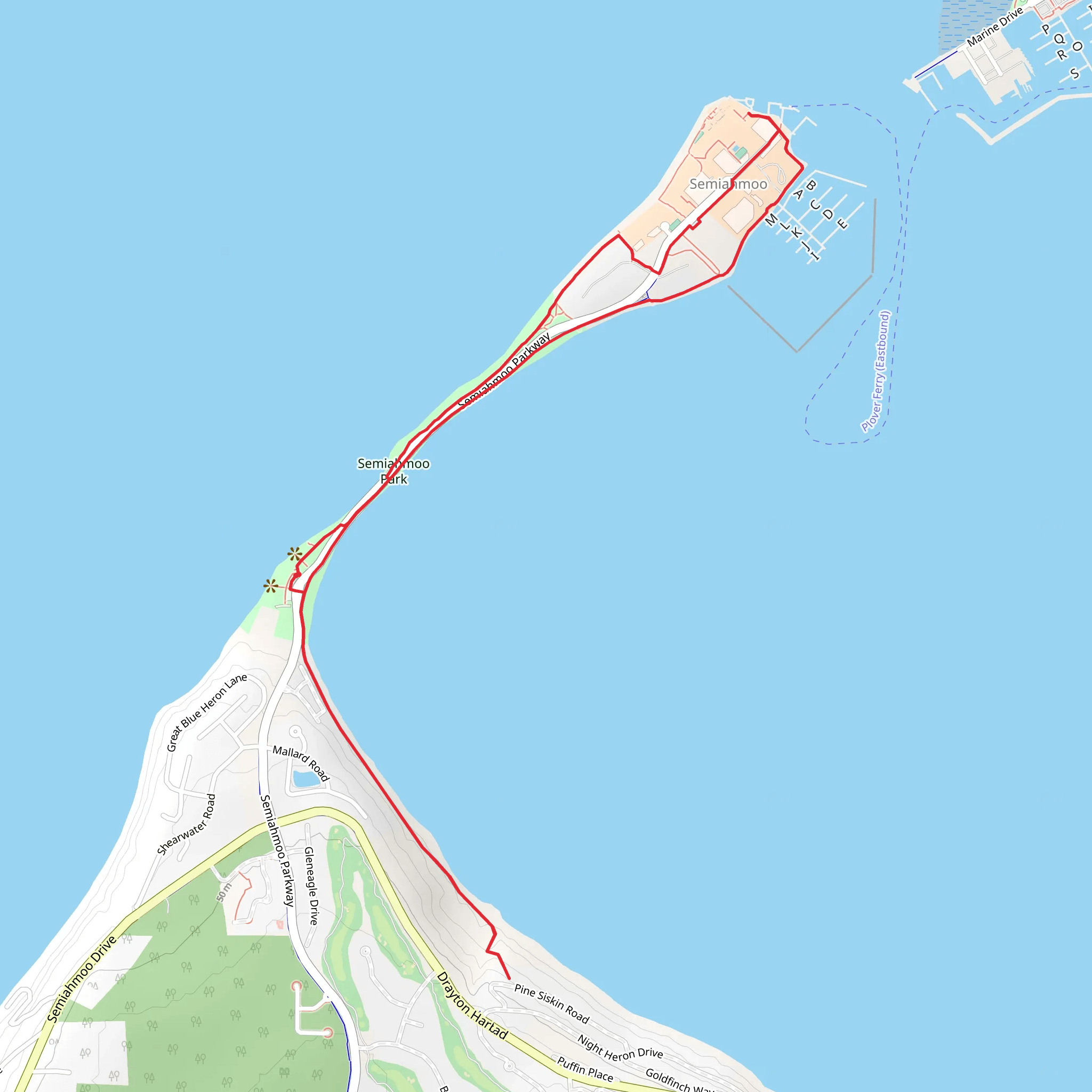 Semiahmoo Park and Tongue Point Loop mobile static map